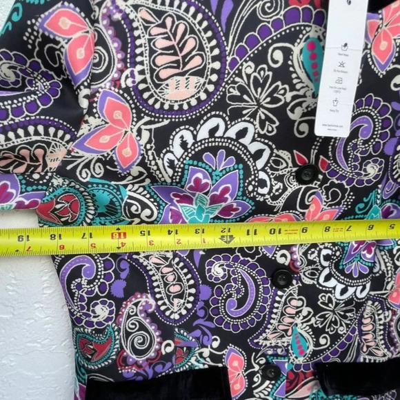 OC Order Plus Womens Carlisle Paisley Stylish Printed Coat Multicolor Sz Large - Picture 5 of 15